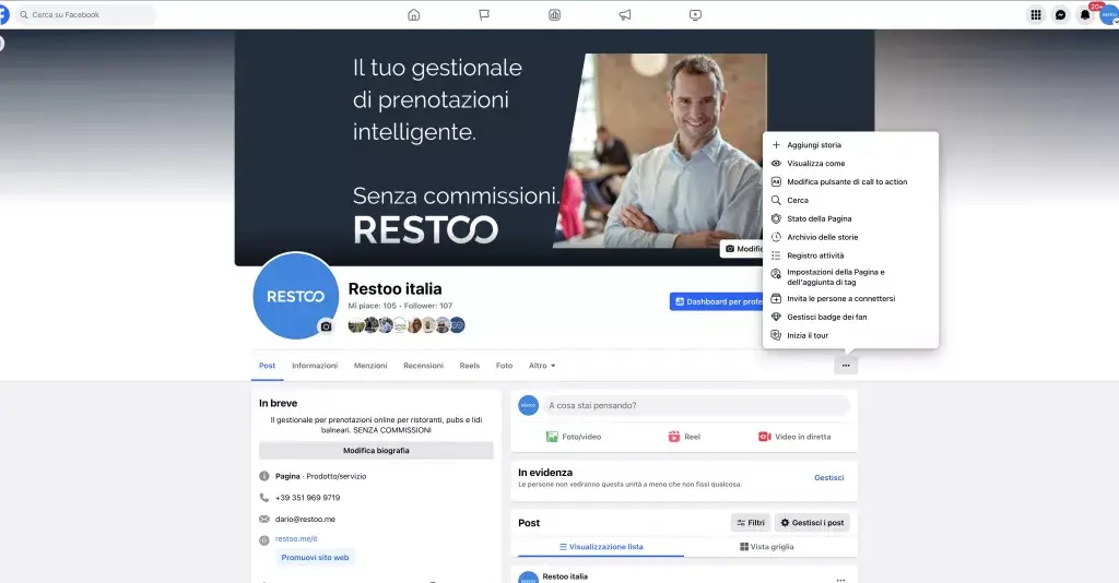 Come aggiungere RESTOO su Facebook